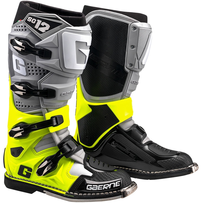 GAERNE SG-12 BOOTS GREY/YELLOW FLUO/ BLACK SZ 10 2174-079-10