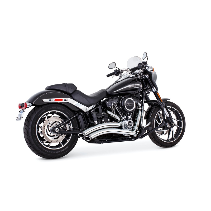 FREEDOM SHARP CURVE RADIUS CHROME W/BLACK TIPS M8 SOFTAIL HD00702