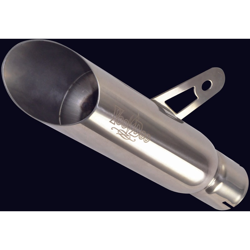 VOODOO SHORTY EXHAUST SINGLE MUFFLER POLISHED VER1L5P