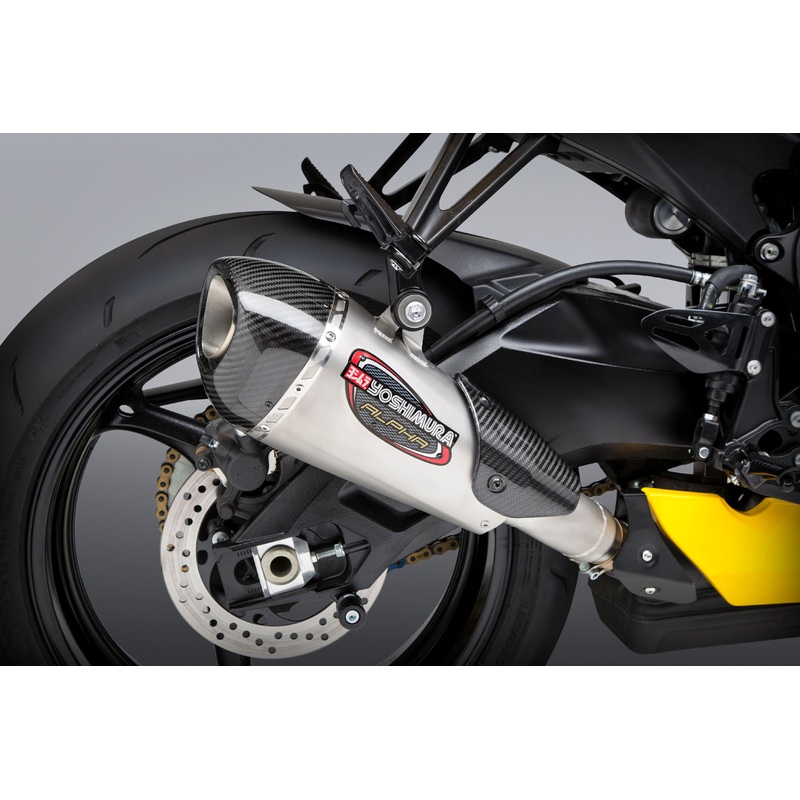 YOSHIMURA EXHAUST STREET ALPHA-T SLIP-ON SS-SS-CF WORKS 11750BP520