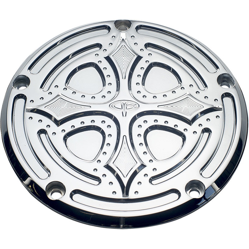 PREC. BILLET DERBY COVER DARKSIDE CHROME DRK-230-5H-CHR