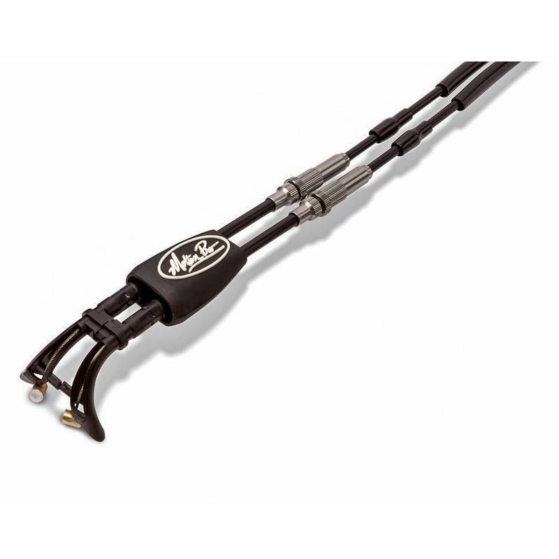 MOTION PRO REV2 BLACK VINYL THROTTLE PUSH-PULL CABLE SET 01-1302