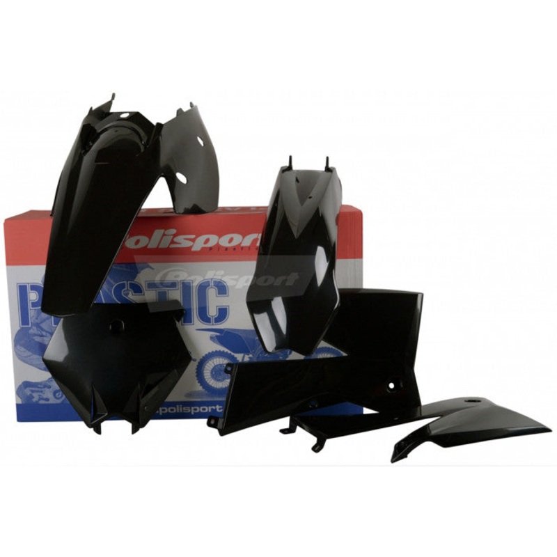 POLISPORT PLASTIC BODY KIT BLACK 90195