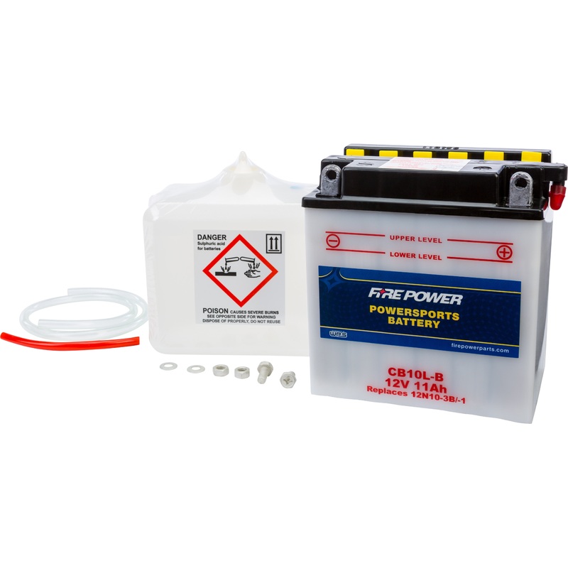 FIRE POWER BATTERY W/ACID CB10L-B 12V HEAVY DUTY CB10L-B