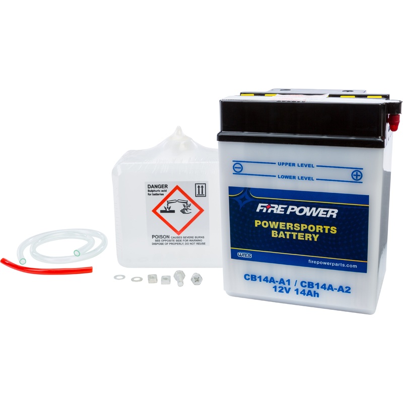 FIRE POWER BATTERY W/ACID CB14A-A1/14A-A2 12V HEAVY DUTY CB14A-A2