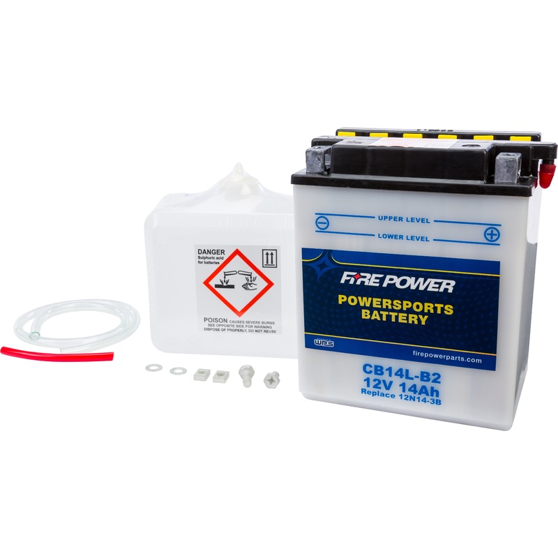 FIRE POWER BATTERY W/ACID CB14L-B2 12V HEAVY DUTY CB14L-B2