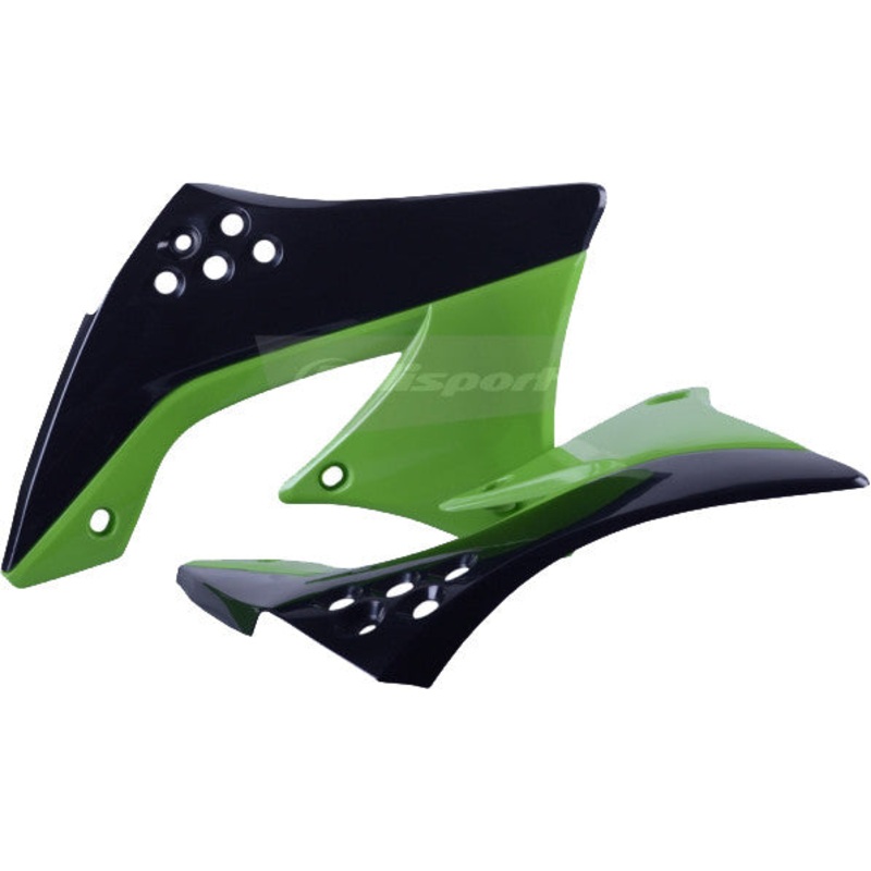 POLISPORT RADIATOR SHROUD BLACK/GREEN 8412900004
