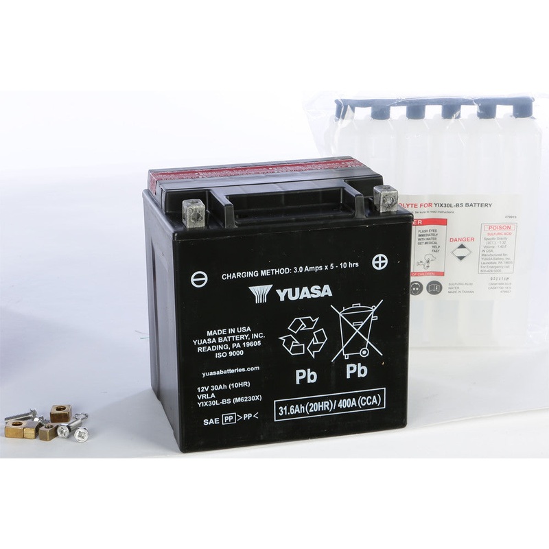 YUASA BATTERY YIX30L-PW MAINTENANCE FREE YUAM7230L-PW
