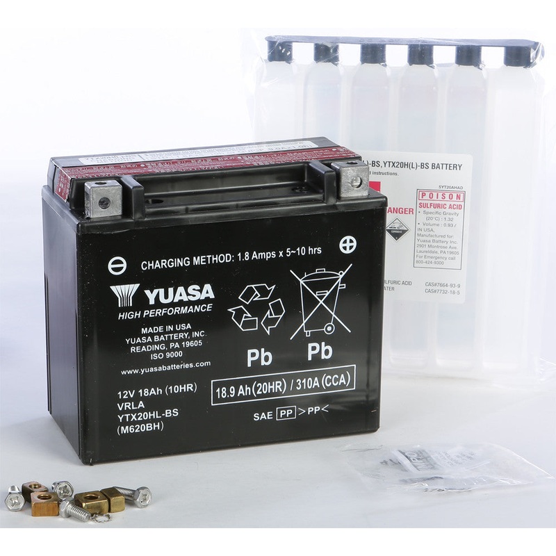 YUASA BATTERY YTX20HL-BS MAINTENANCE FREE YUAM620BH (PLT-120)