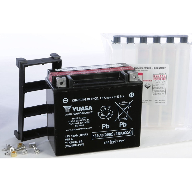 YUASA BATTERY YTX20HL-BS-PW MAINTENANCE FREE YUAM620BH-PW PLT-120