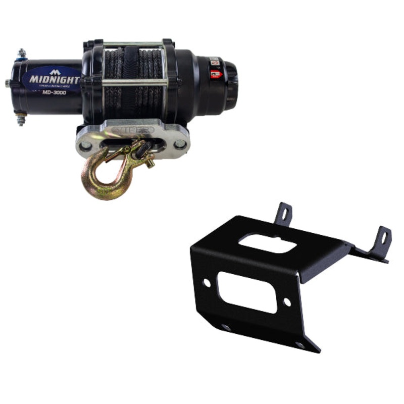 3000LB Viper Midnight Synthetic Rope Winch Kit For The Honda Foreman TRX500 FE**