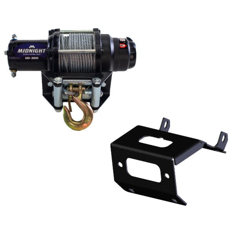 3000LB Viper Midnight Winch Kit For The Honda Rancher TRX420 FA** (Solid Axle ONLY)
