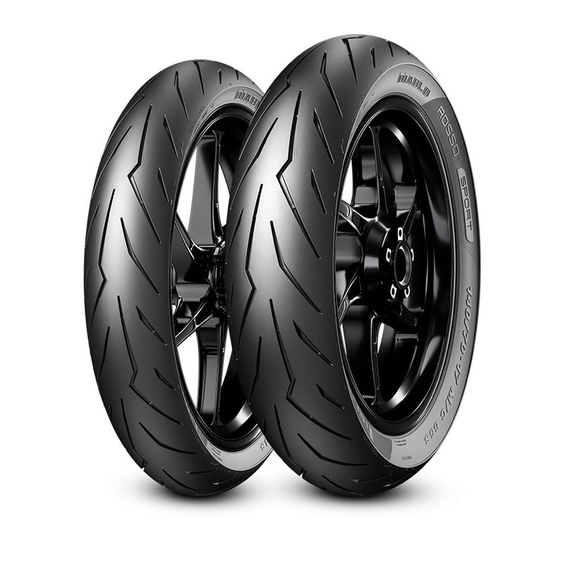 PIRELLI DIABLO ROSSO SPORT SCOOTER FRONT/REAR 80/90-14 M/C 40S TL