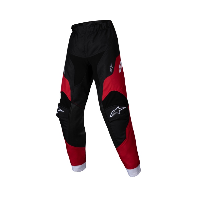 Alpineatsrs 2025 Kids Racer Veil Pants - Black Bright Red