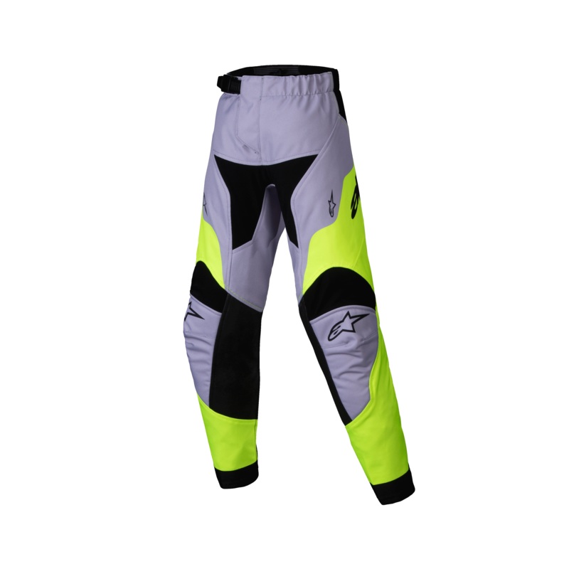 Alpineatsrs 2025 Kids Racer Veil Pants - Gray Fluro Yellow