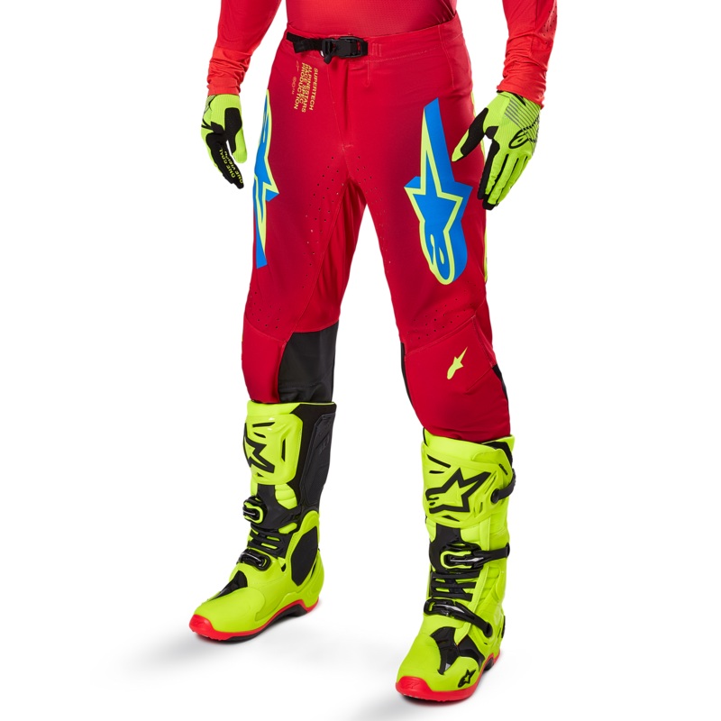 Alpinestars 2025 Supertech Maker Pants - Bright-Red-Fluro-Yellow