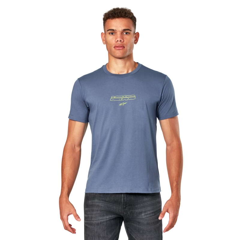 Alpinestars Bold Type Back Csf Ss Tee - Slate Blue