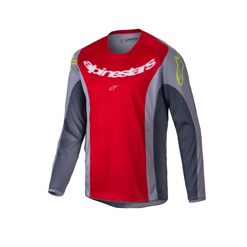 Alpinestars 2025 Youth Racer Melt Jersey - Bright-Red/Gray