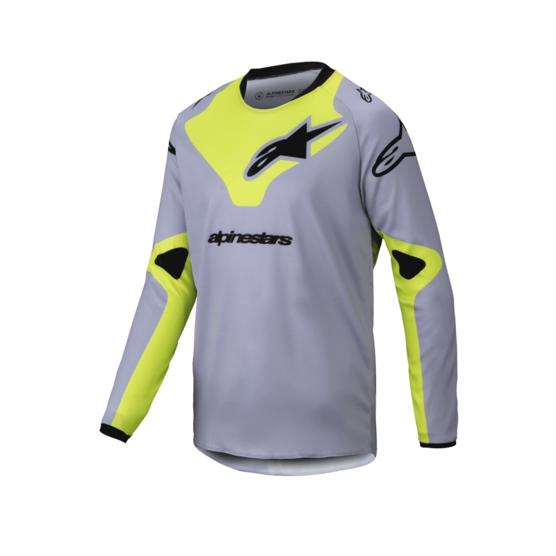 Alpinestars 2025 Youth Racer Veil Jersey - Gray Fluro-Yellow