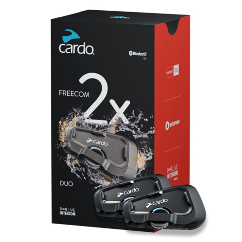 Cardo FREECOM 2X (JBL Audio) Bluetooth Intercom - DUO KIT