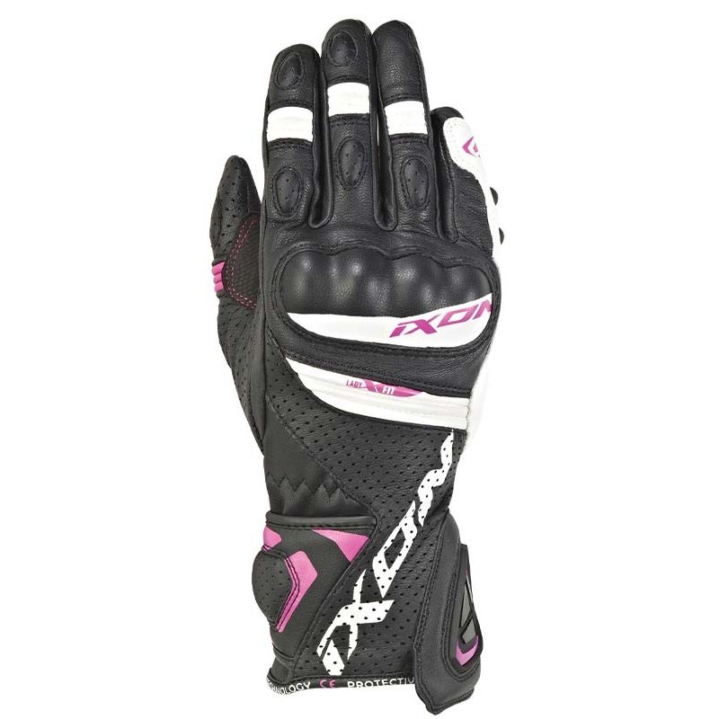 Ixon Rs Tempo Air Lady Gloves - Black/White/Fuchsia