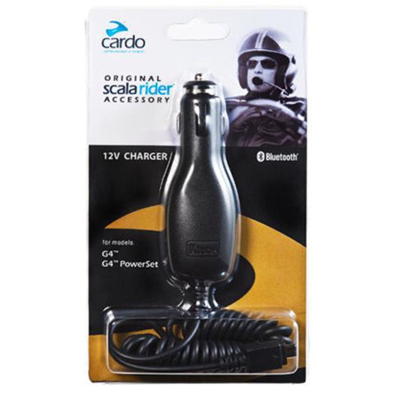 Scala Rider Cardo Charger - Car W/USB Cable G4/G9/G9X/QZ/Q1/Q3