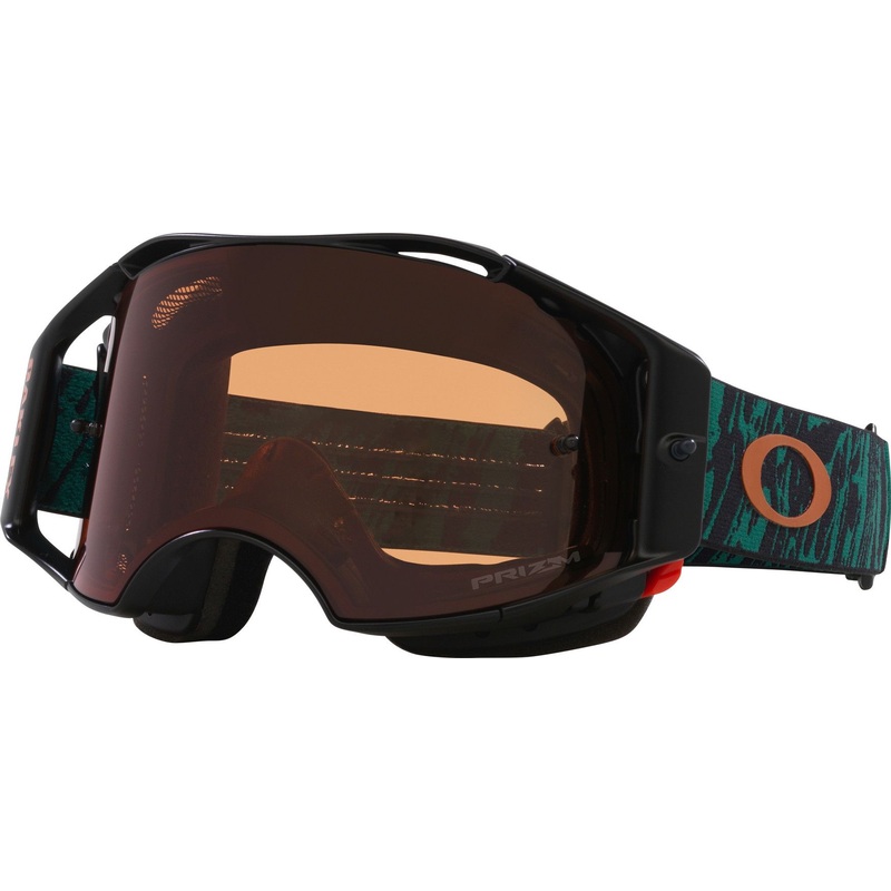 Oakley Airbrake MTB Viridian Striped Goggles With Prizm MX Bronze Lens