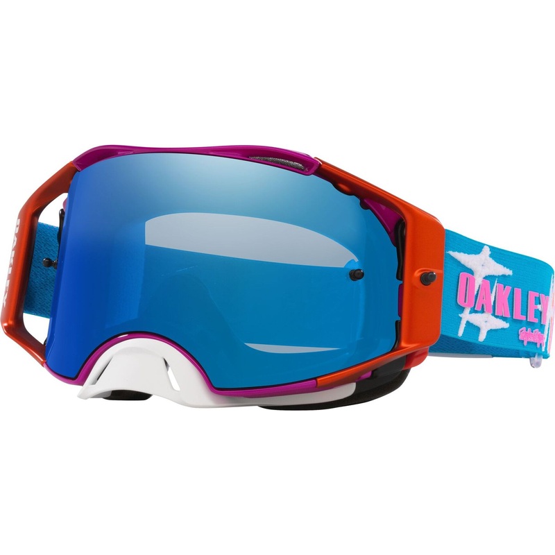 Oakley Airbrake Troy Lee Designs Speed Stars Goggles With Black Ice Iridium Lens