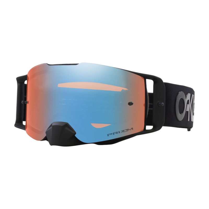 Oakley Front Line Goggles With prizm mx sapphire iridium Lenses,  b1b blackout Strap