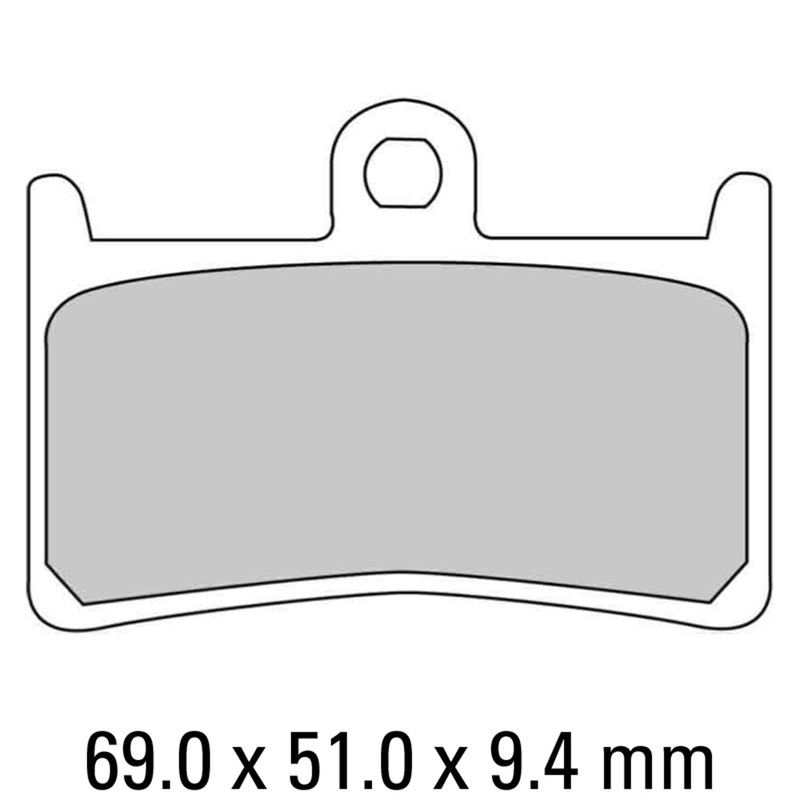 FERODO Brake Disc Pad Set - FDB605 P Platinum Compound - Non Sinter for Road or Competition
