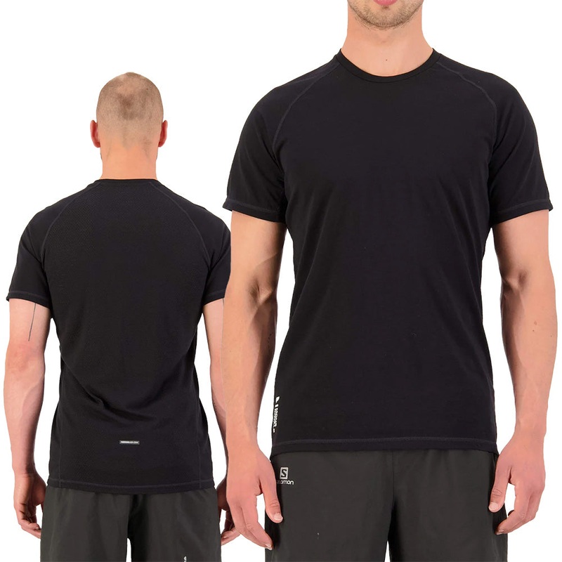 Mons Royale Temple Merino Air-Con Mens T-Shirt - XL - Black