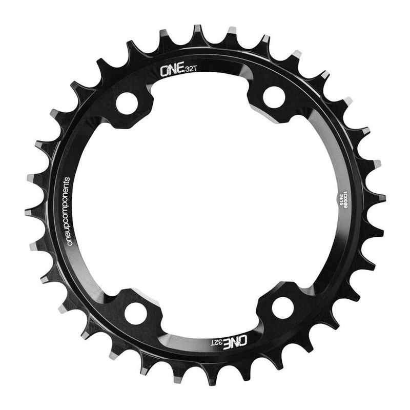 OneUp Components 4 Bolt Chainring - 96 BCD - Shimano Asymmetrical - Round - Black - 30T