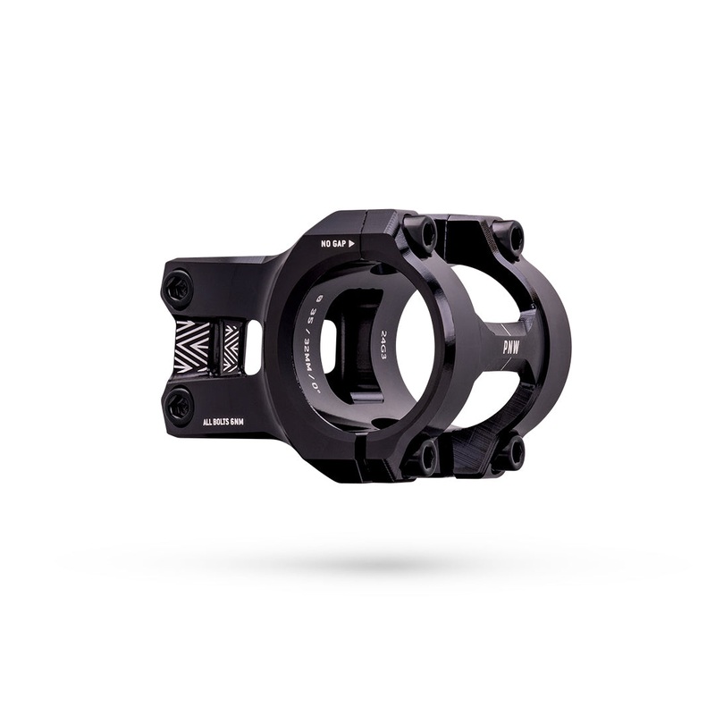 PNW Components Loam Stem - 1 1/8th Inch Steerer - 31.8mm - 40mm - 0 Degree - Blackout Black